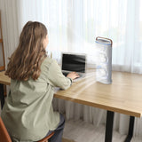 Rechargeable Portable Mini Fan with Spray Cooling – Desktop/ Room Use, Ventilation & LED Light