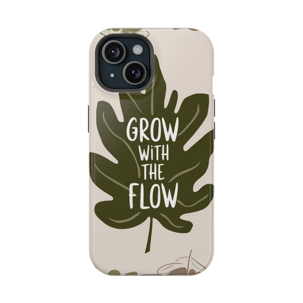 Nature-Inspired Magnetic Tough Case, Phone Case for Plant Lovers, Grow with the Flow, Eco-Friendly Accessory, Gift for Nature Enthusiasts