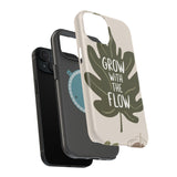 Nature-Inspired Magnetic Tough Case, Phone Case for Plant Lovers, Grow with the Flow, Eco-Friendly Accessory, Gift for Nature Enthusiasts