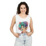 Floral Art Tank Top, Summer Fashion, Trendy Gift, Bohemian Style, Festival Wear, Casual Outfit