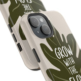 Nature-Inspired Magnetic Tough Case, Phone Case for Plant Lovers, Grow with the Flow, Eco-Friendly Accessory, Gift for Nature Enthusiasts