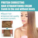 Protein Correcting Hair Straightening Cream, Smoothing And Repairing Damaged Hair Smoothing Cream Without Straightening