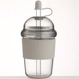630ML straw cup (with lid/straw) – coffee, milk, tea, water, juice; Ins-style, office-friendly