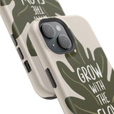 Nature-Inspired Magnetic Tough Case, Phone Case for Plant Lovers, Grow with the Flow, Eco-Friendly Accessory, Gift for Nature Enthusiasts
