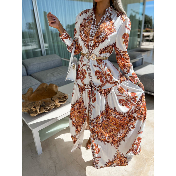 Bohemian Casual Long Dress Loose Holiday Dress