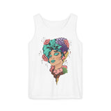 Floral Art Tank Top, Summer Fashion, Trendy Gift, Bohemian Style, Festival Wear, Casual Outfit