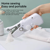 Mini Portable Handheld Electric Sewing Machine with Bobbin – For Home & Travel Sewing/Handcrafts