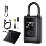 150PSI Rechargeable Electric Tire Pump with Light & LCD: for cars, bikes