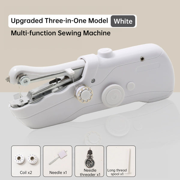 Mini Portable Handheld Electric Sewing Machine with Bobbin – For Home & Travel Sewing/Handcrafts