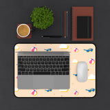 Playful Beach-Themed Desk Mat, Summer Vibes Mouse Pad, Home Office Decor, Gift for Students, Stylish Workspace Accessory