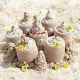 Outdoor family sand hopper with overflow – for beach sand play & garden irrigation.