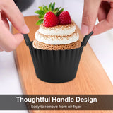 4-6 reusable silicone air fryer liners & baking cups – non-stick kitchen tools for eggs, cakes, meatballs.