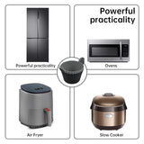 4-6 reusable silicone air fryer liners & baking cups – non-stick kitchen tools for eggs, cakes, meatballs.