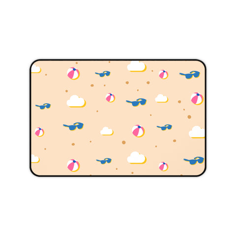 Playful Beach-Themed Desk Mat, Summer Vibes Mouse Pad, Home Office Decor, Gift for Students, Stylish Workspace Accessory