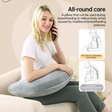 Reading pillow, crocheted arm-support for adults, portable, skin-friendly, TV & breastfeeding.